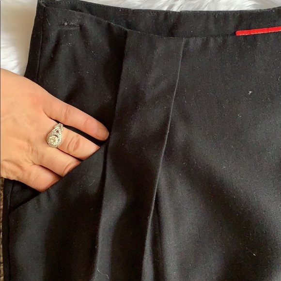 Black Pencil Skirt with Pockets - Picture 2 of 6